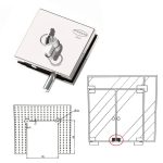 Şüşə qapı üçün alt kilid 105, temperli şüşə üçün 10 mm - Image 4
