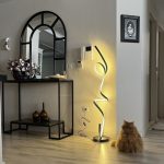 Dekorativ Döşəməüstü lampa PADINA A_W150, gümüş, ağ və qara, 150cm - Image 3